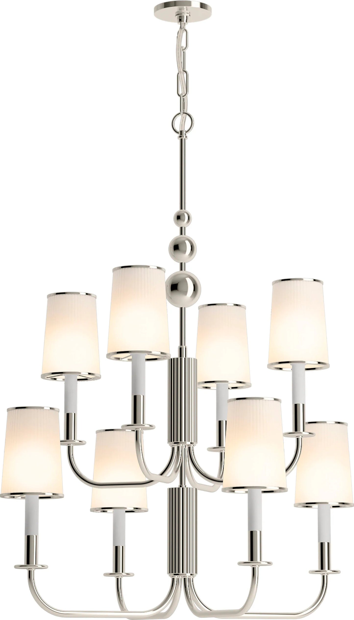 Kohler Lighting Tresdoux 8 Light 24" Wide Chandelier in Polished Nickel