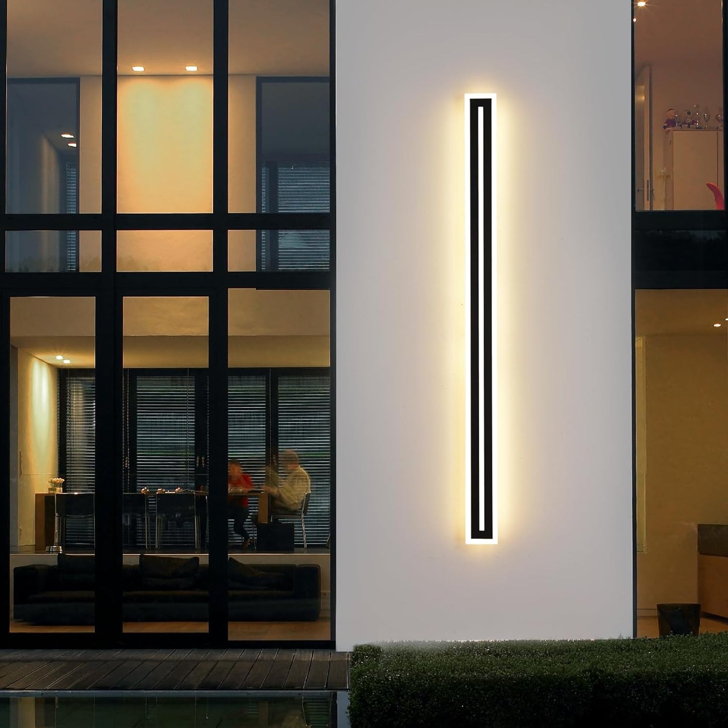 QHIUAT 70.9inch Modern Outdoor Lights 50W Outdoor Sconces Wall Lighting Acrylic Exterior Light Fixtures Suitable for Patio Porch Gate Garage