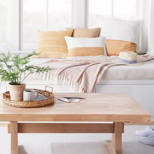 OPEN BOX SALE!  Pedestal Wood Coffee Table - Natural - Hearth & Hand with Magnolia
