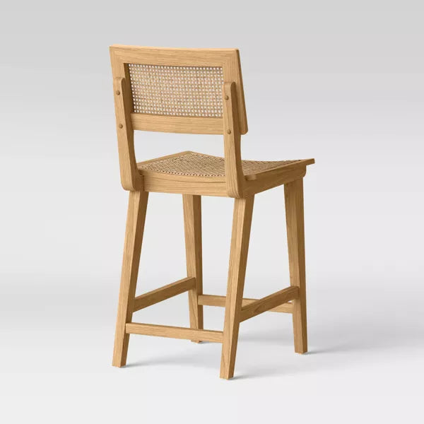 Tormod Backed Cane Counter Height Barstool - Natural - Threshold