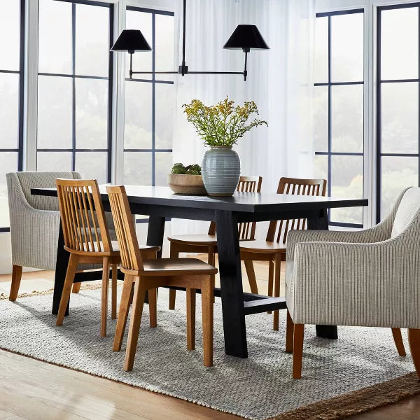 2pk Linden Modified Windsor Wood Dining Chair, Natural - Threshold designed with Studio McGee