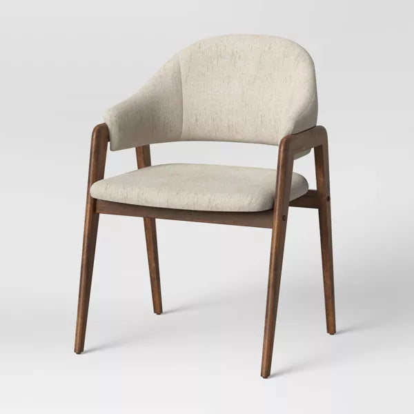 Ingleside Open Back Upholstered Wood Frame Dining Chair Linen (KD) - Threshold