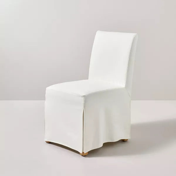 Canvas Slipcover Armless Dining Chair - Cream - Hearth & Hand with Magnolia