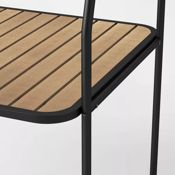 Rectangle A-Frame Pergola Outdoor Patio Dining Table Black