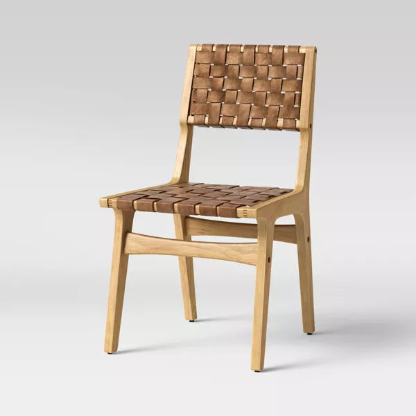 Ceylon Woven and Wood Dining Chair Brown/Natural - Threshold