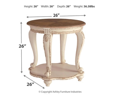 Realyn End Table White/Brown - Signature Design by Ashley