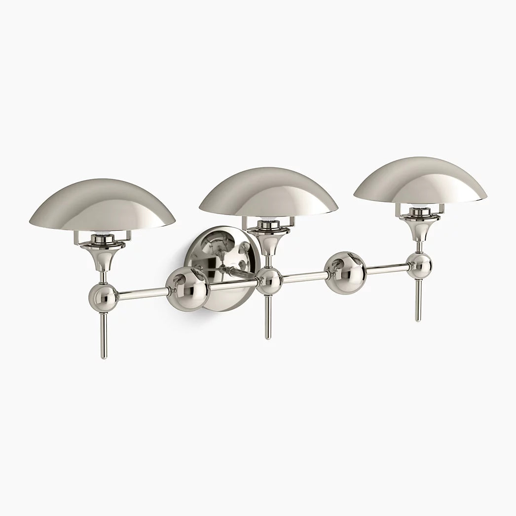 Vorleigh®  Three-Light Sconce in Polished Nickel