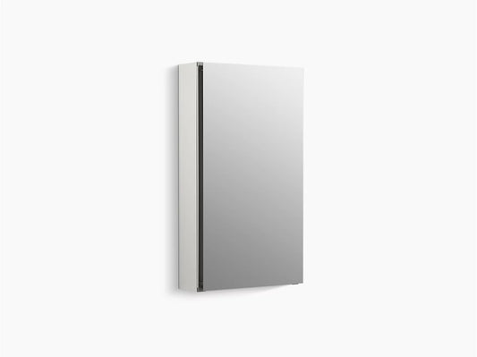 15" W x 26" H Aluminum Single-Door Cabinet with Mirrored Door