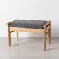 OPEN BOX SALE! Upholstered Natural Wood Ottoman - Hearth & Hand™ with Magnolia