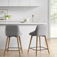 Timo Swivel Counter Height Barstool with Wood Base - Gray - Threshold