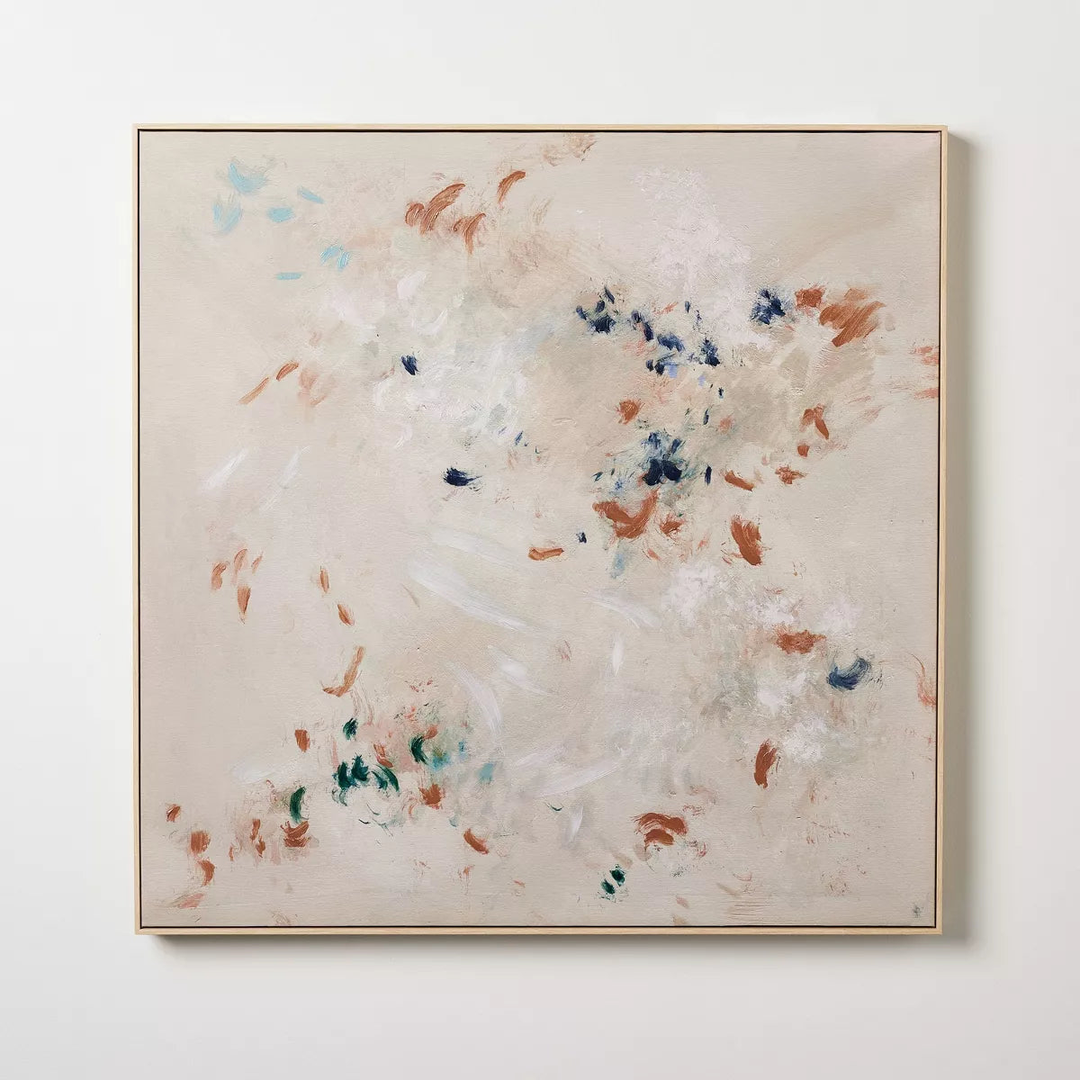 36"x36" Pastel Abstract Framed Wall Art Canvas - Threshold™ designed with Studio McGee