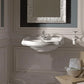 WS Bath Collections 21-3/4" Ceramic Pedestal Bathroom Sink with One Faucet Hole - Includes Overflow
