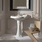 WS Bath Collections 21-3/4" Ceramic Pedestal Bathroom Sink with One Faucet Hole - Includes Overflow